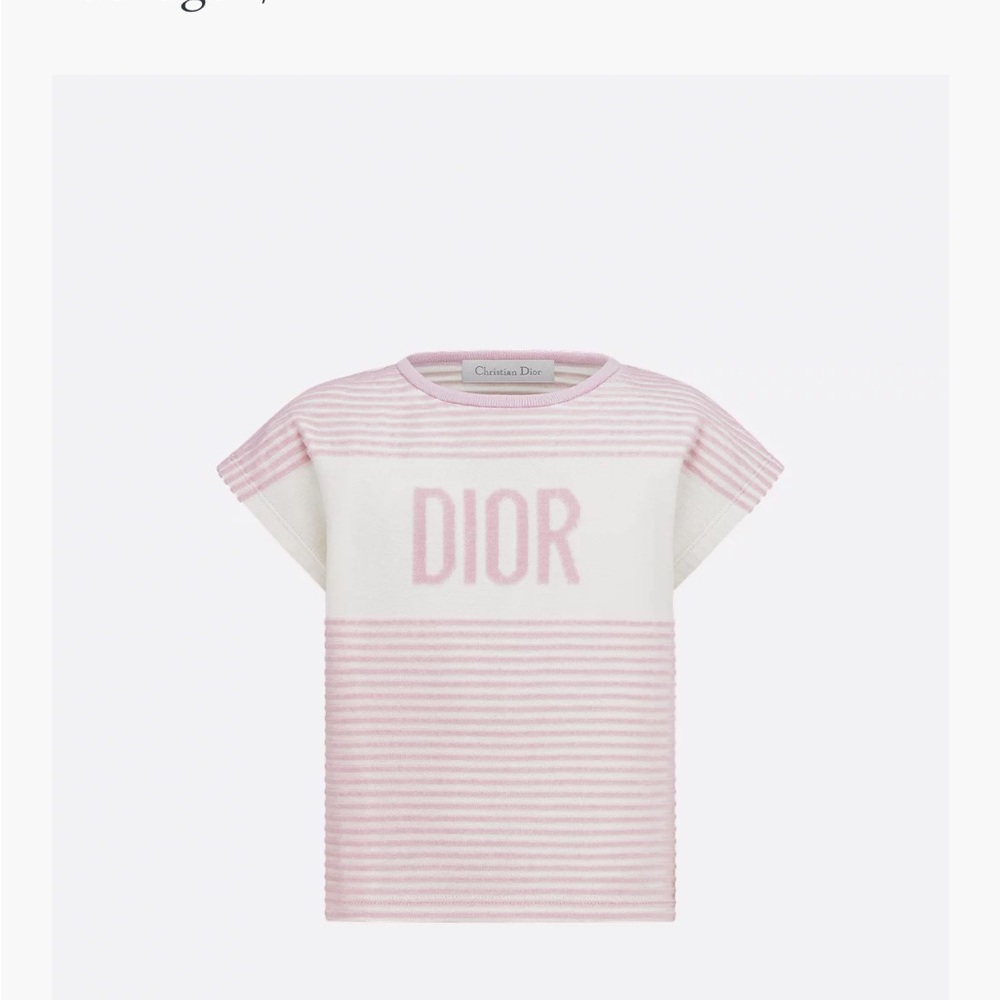 Dior Kids Striped Pink and White Tee